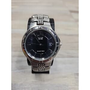 Citizen WR 100 Solar Tech Eco drive Mens Watch. Working, Scratch On Dial